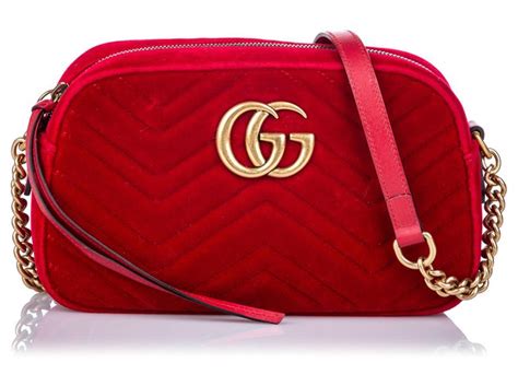 borsa gucci velluto rosso|Borse Gucci in Velluto Rosso .